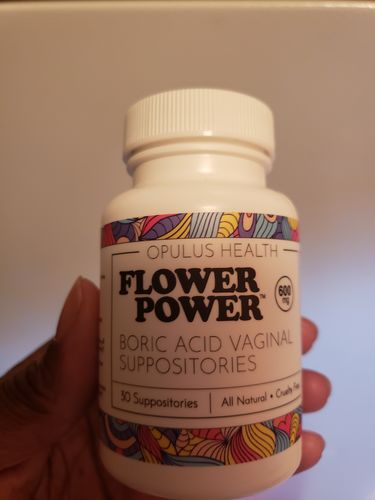 Customer photo review of Flower Power® Boric Acid Suppositories for Odor and Balance (30ct/ea)