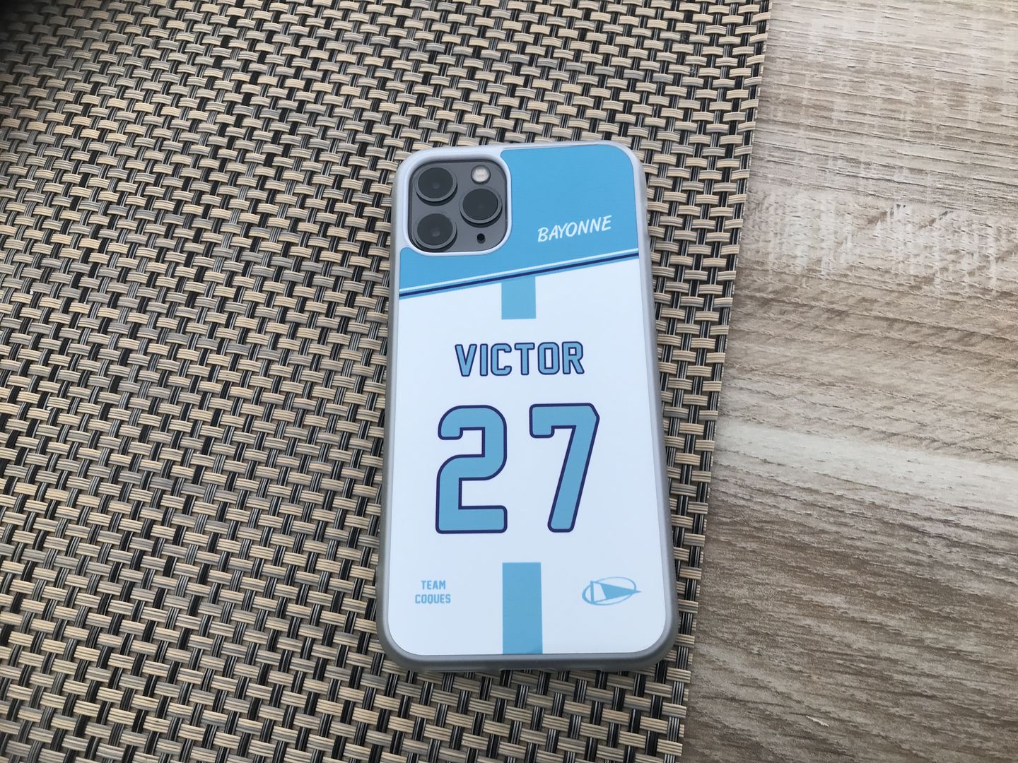 Customer photo review of Coque rugby BAYONNE - flocage 100% personnalisable - iPhone smartphone