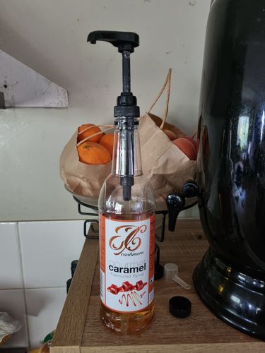 Customer photo review of Caramel Coffee Syrup