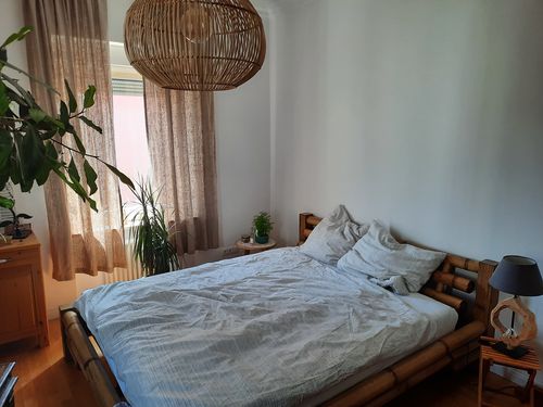 Customer photo review of Bambusbett TABANAN Honig-Antik