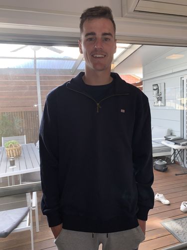 Customer photo review of Quarter Zip Navy