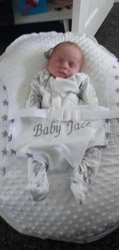 Customer photo review of Personalised Grey Star Tatty Teddy Baby Bean Bag