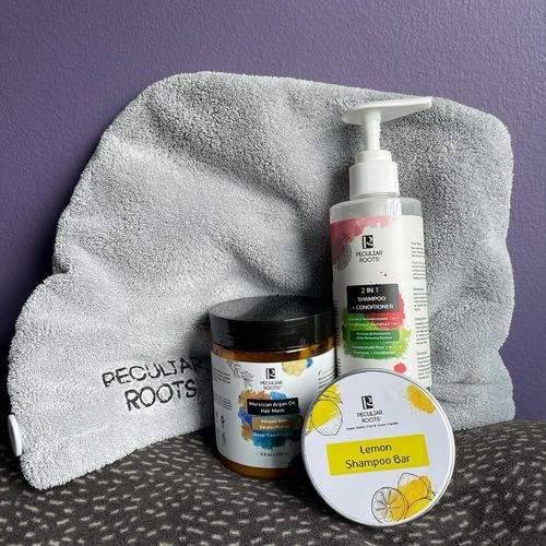 Customer photo review of 2 in 1 Shampoo + Conditioner (Pomegranate Pear) | 8oz