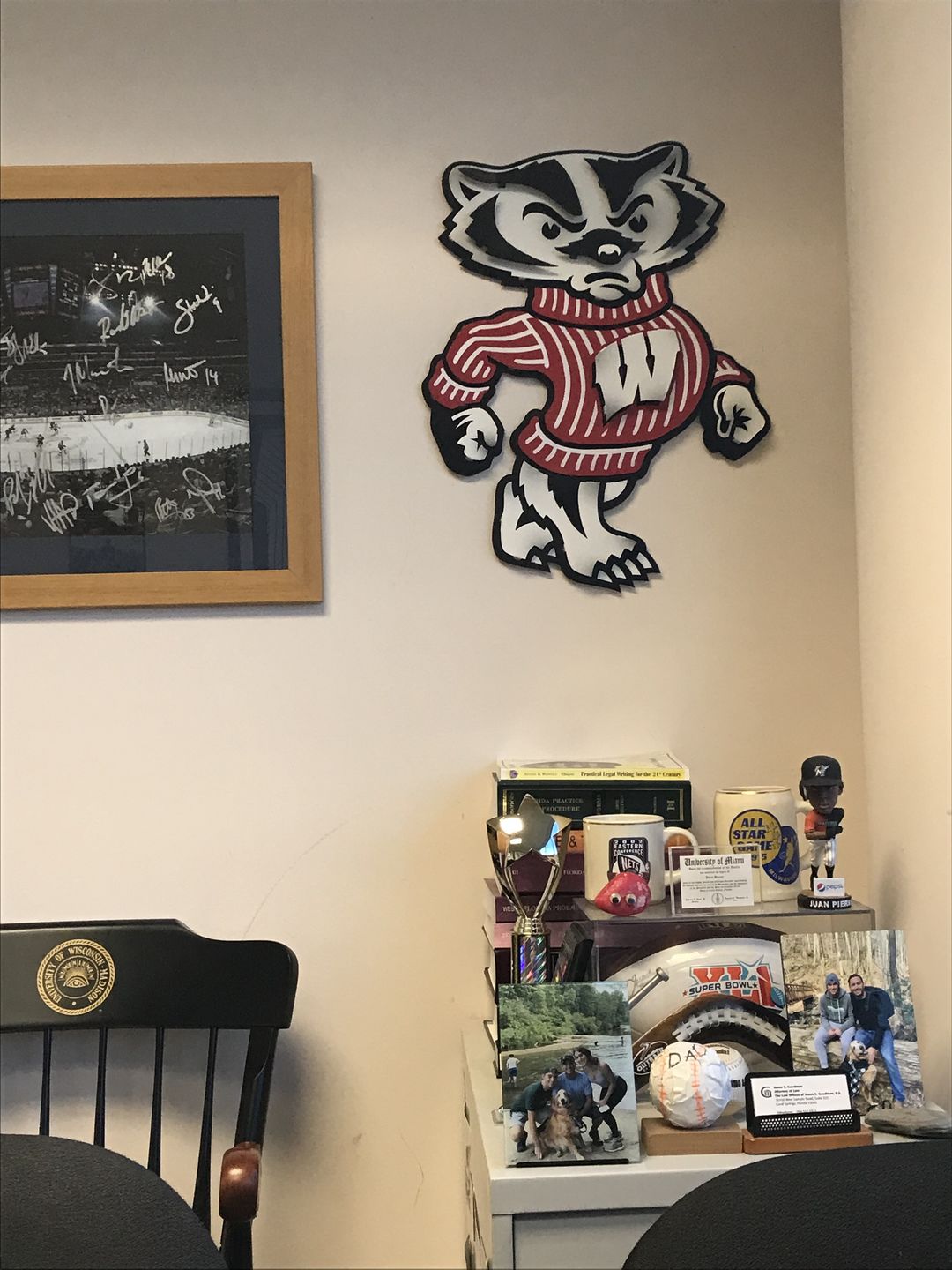 Customer photo review of University of Wisconsin Badger 3D Vintage Metal Artwork