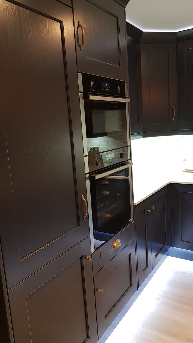 Customer photo review of Classic Satin Aged Brass Cupboard Handles