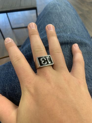 Customer photo review of BLACK LUCKY 13 RING