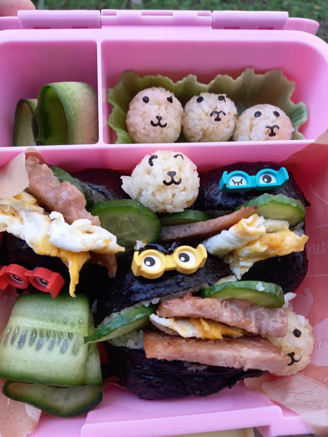 Customer photo review of Baby Rice Ball Faces Onigiri Set