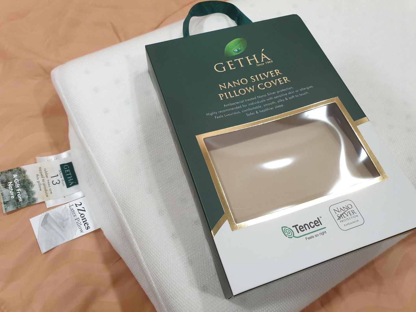 Customer photo review of Getha 2 Zone Latex Pillow
