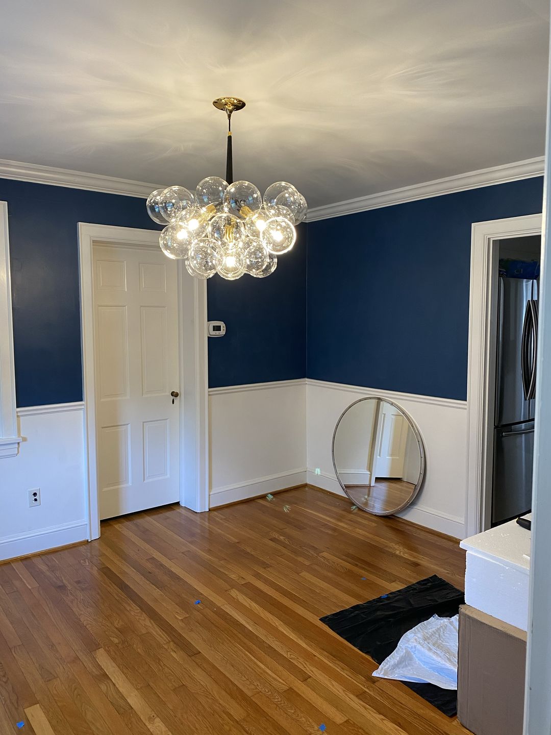 Customer photo review of Modern Clear Glass Bubble Cluster Chandelier