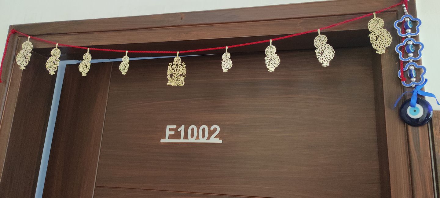 Customer photo review of Decorative Door Hanging Peacock