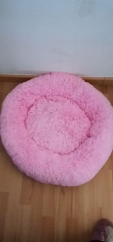 Customer photo review of Comfy Anti-Anxiety Calming Dog & Cat Donut Bed