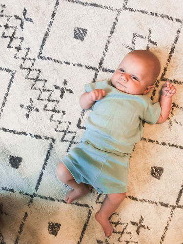 Customer photo review of Phoenix ribbed set in seafoam