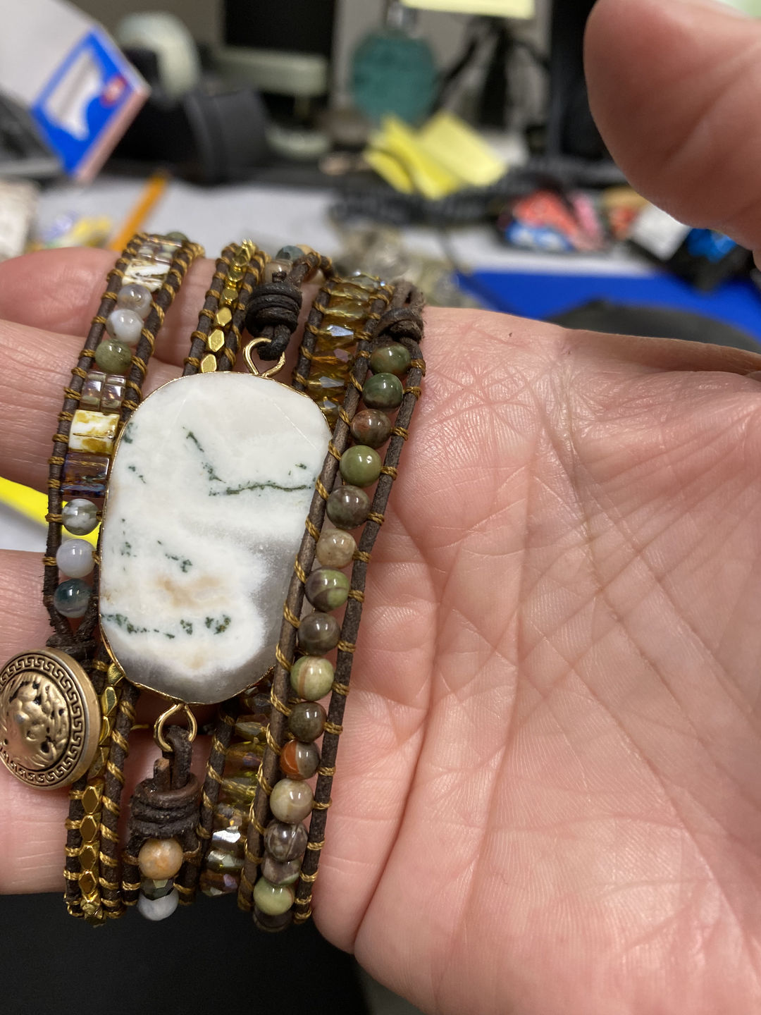 Customer photo review of Healing Solar Quartz Protection Wrap Bracelet