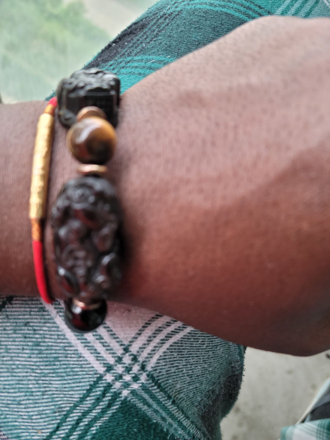 Customer photo review of Natural Gold Obsidian Double Pi Yao Wealth Bracelet