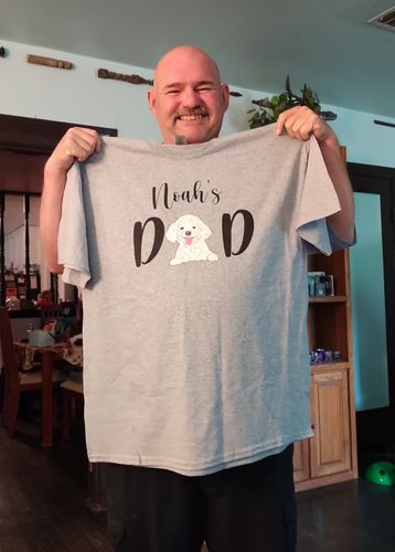 Customer photo review of Dog Mom/Dad - Personalized Custom Unisex T-shirt - Gifts For Dog Lovers