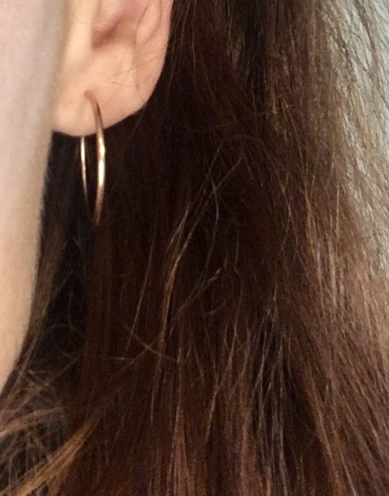 Customer photo review of The Perfect Medium Hoops