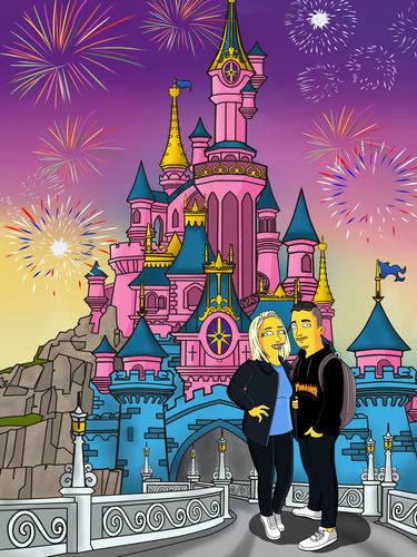 Customer photo review of Caricature cartoon dessinée à la main: en mode jaune