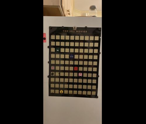 Customer photo review of Vespani 100 Movie Scratch Off Poster