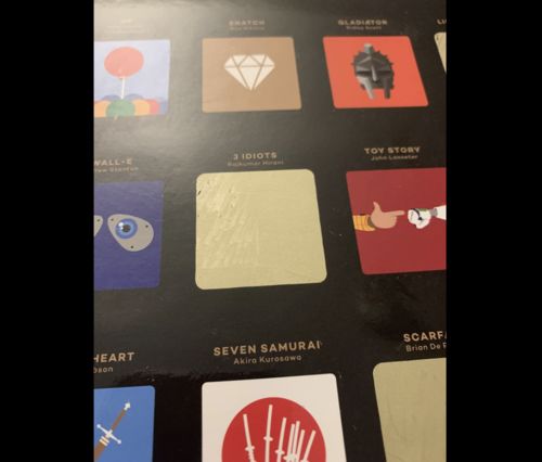 Customer photo review of Vespani 100 Movie Scratch Off Poster