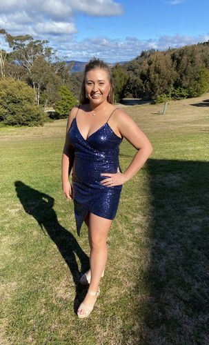Customer photo review of Dance All Night Sequin Dress - Navy