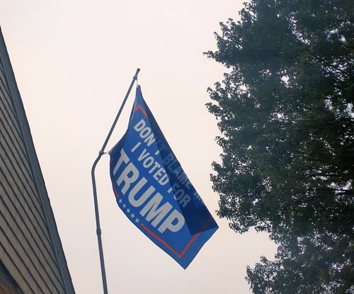 Customer photo review of Don't Blame Me I Voted Trump Limited Edition 3 x 5 Flag