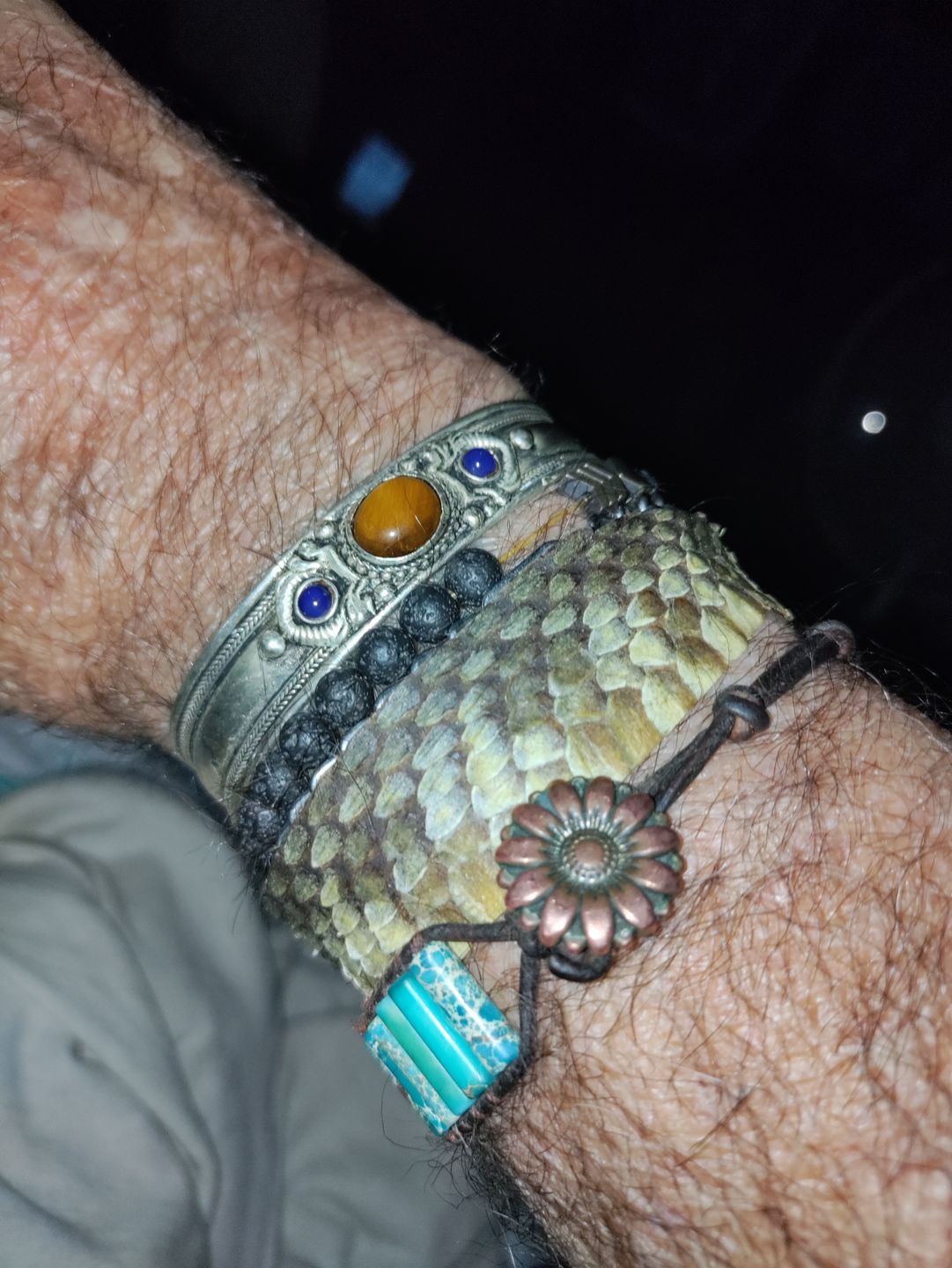 Customer photo review of Tigers Eye Bohemian Cuff Bracelet