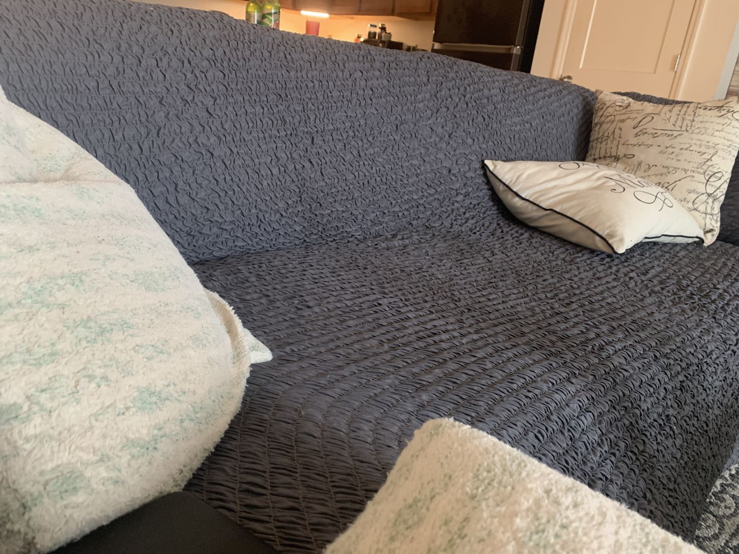 Customer photo review of Corner Sofa Slipcover, Comfort Collection