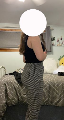 E. L. review of High-Rise Plaid Pant image 1 out of 1