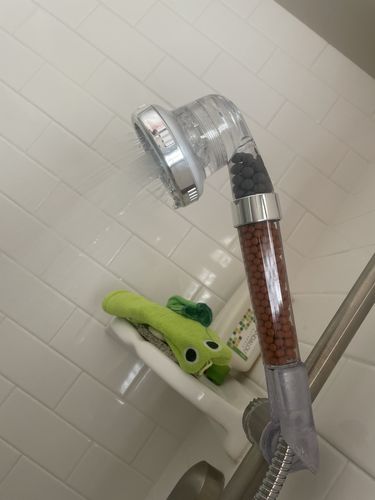 Customer photo review of Crystal Shower™ Ionic Filtration Shower Head