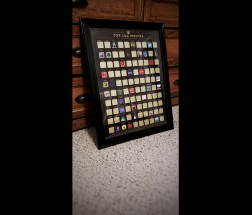 Customer photo review of Vespani 100 Movie Scratch Off Poster