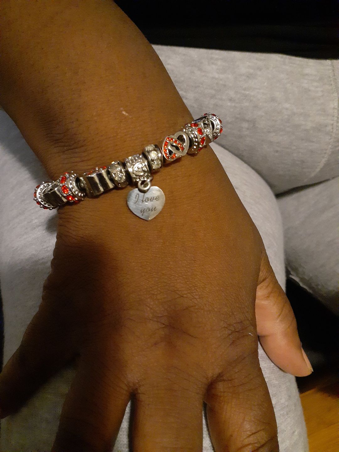 Customer photo review of I Love You Bracelet