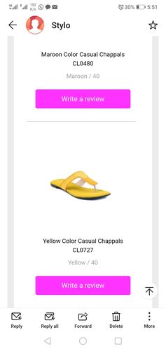 Customer photo review of Maroon Color Casual Chappals CL0480