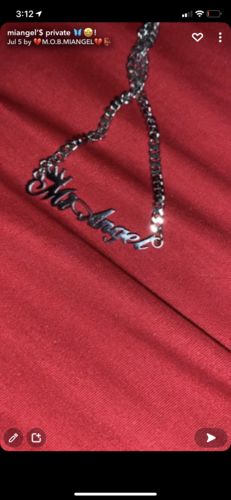 Customer photo review of Primal Custom Name Necklace