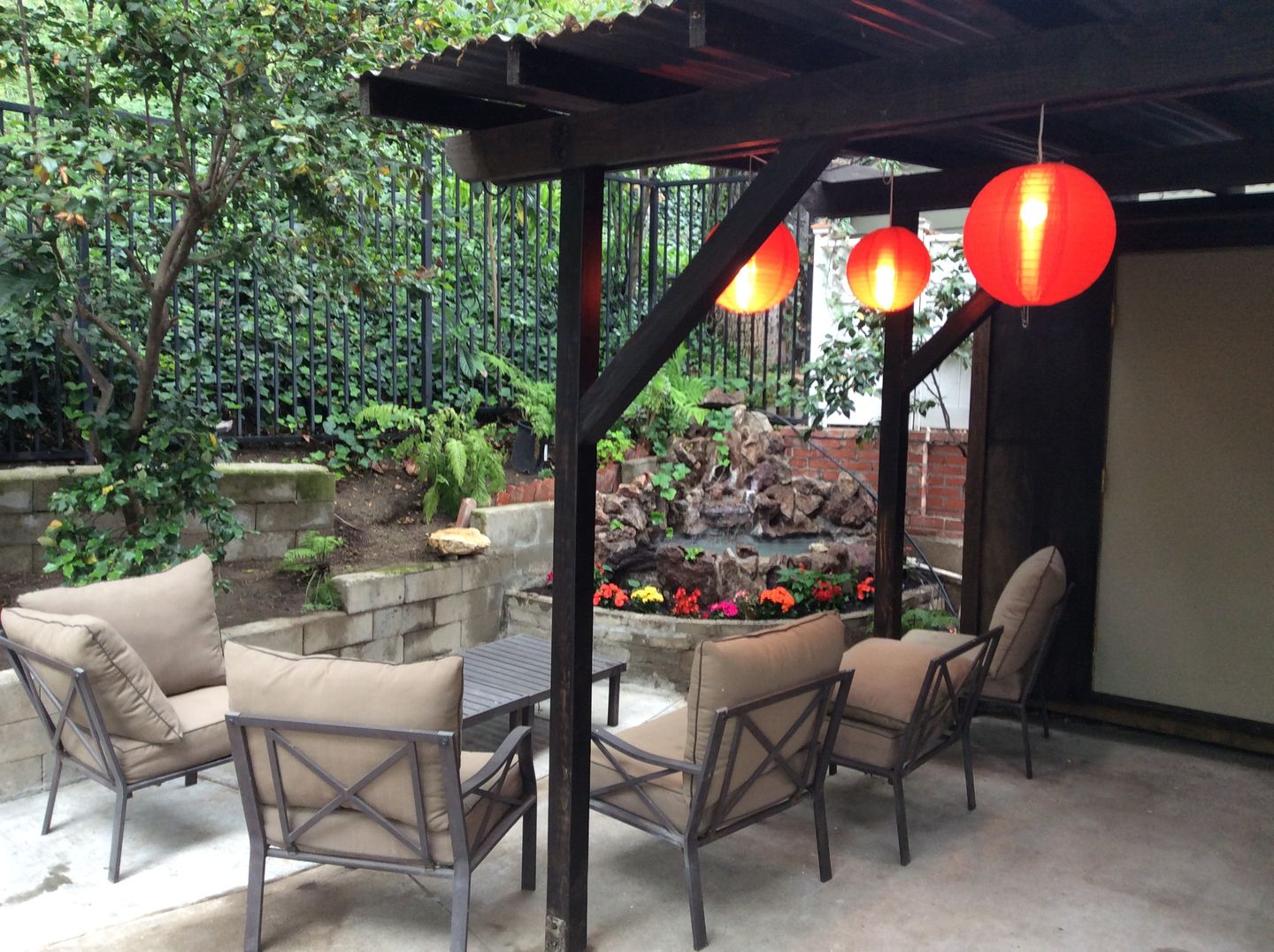Customer photo review of 12" Red Shimmering Nylon Lantern, Even Ribbing, Durable, Hanging
