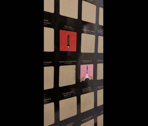 Customer photo review of Vespani 100 Movie Scratch Off Poster