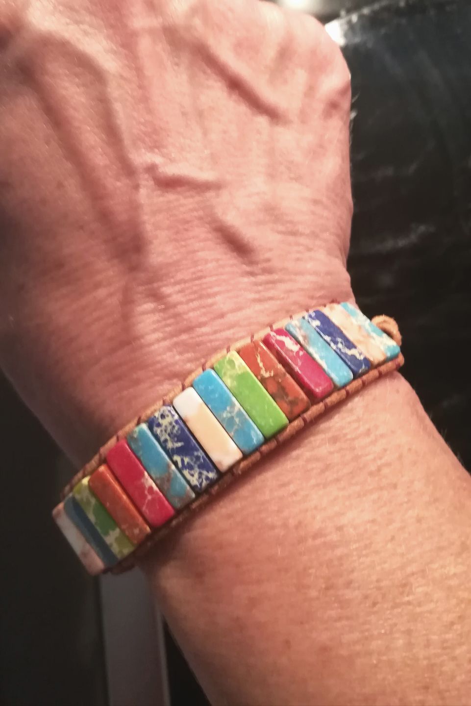Customer photo review of JASPIS Buntes CHAKRA Armband