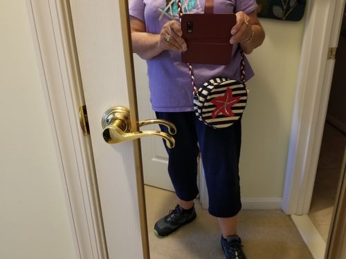 Customer photo review of Starfish Embroidered Crossbody Bag
