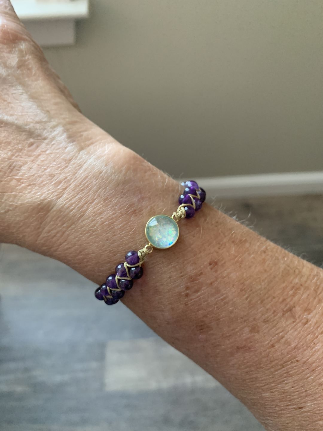 Customer photo review of Intense Amethyst Healing Bracelet