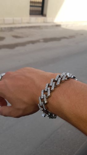 Customer photo review of Bracciale Iceberg Cuban - Silver