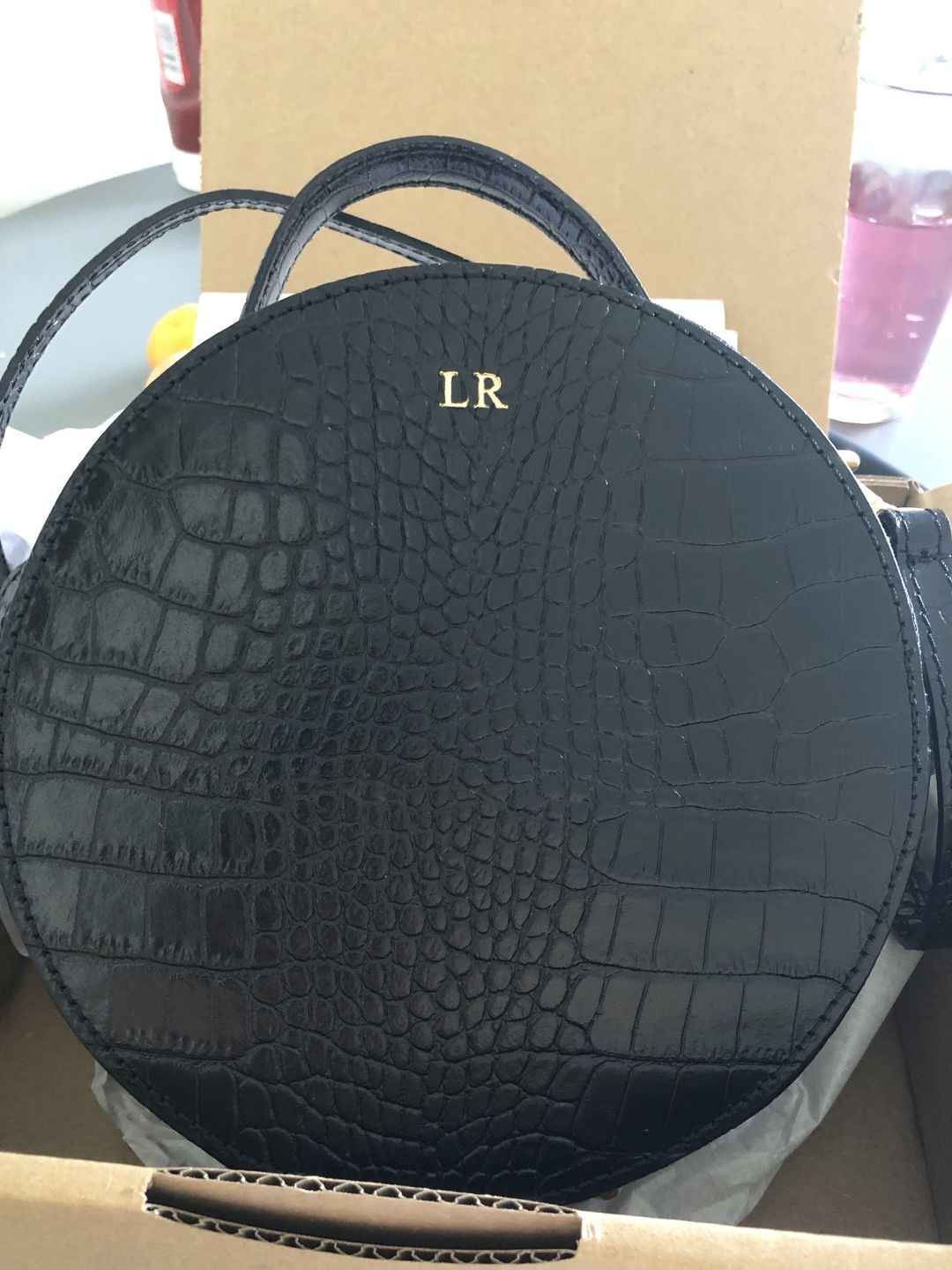 Customer photo review of The Rosie Circle Croc Bag