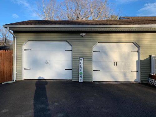 Customer photo review of Decorative Garage Door Hinge and Handle Magnet Accents (6-PC Set)