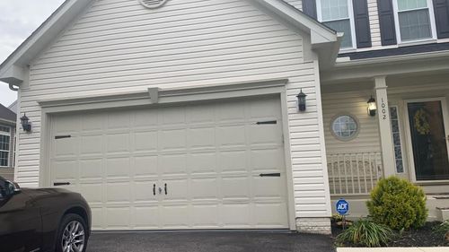 Customer photo review of Decorative Garage Door Hinge and Handle Magnet Accents (6-PC Set)