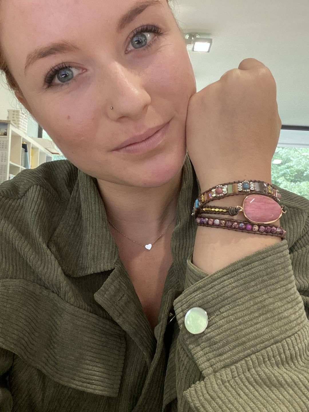 Customer photo review of Heilendes Rhodochrosit Wickelarmband | Boho | 100% Handgemacht