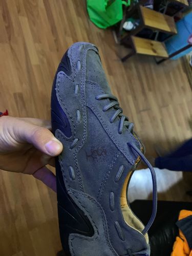 Customer photo review of Handmade Breathable Split Leather Loafers