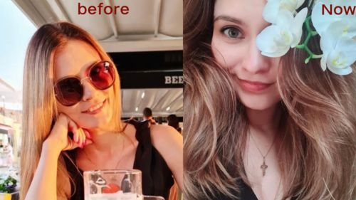 Customer photo review of Growth & Shine Hair Oil
