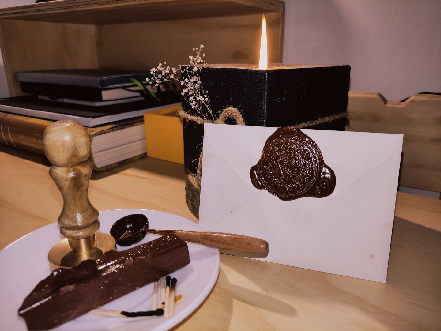 Customer photo review of Caja Tarjetas con Sobres Libelulas Doradas
