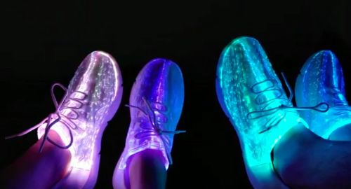 Customer photo review of Fiber Optic Shoes