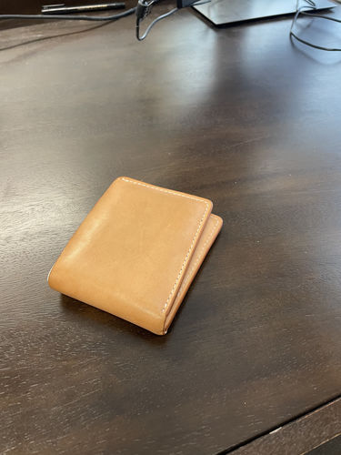 Customer photo review of No.55 | 'Natural Oak' Men's Leather Bill Fold Wallet