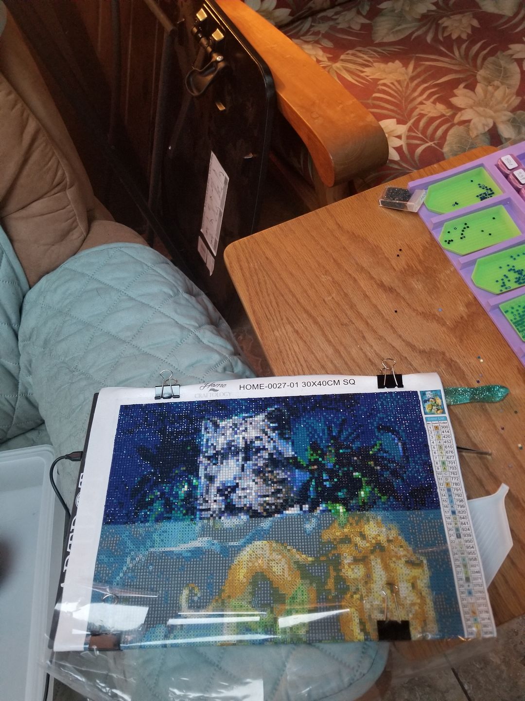 Customer photo review of Big Cats - Diamond Painting Kit