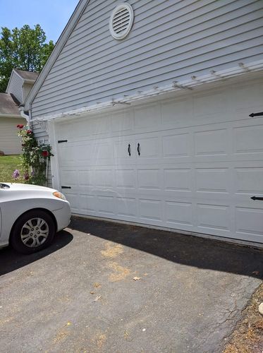 Customer photo review of Decorative Garage Door Hinge and Handle Magnet Accents (6-PC Set)